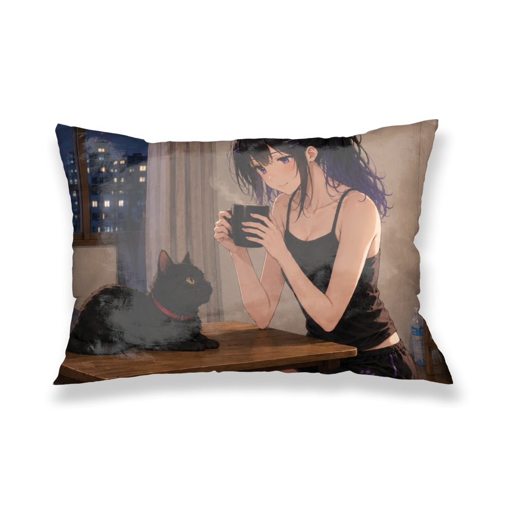 Koshin and Kuroneko居酒屋アルバイト編枕カバー　Koshin and Kuroneko: Izakaya Part-Time Job Edition Pillowcase