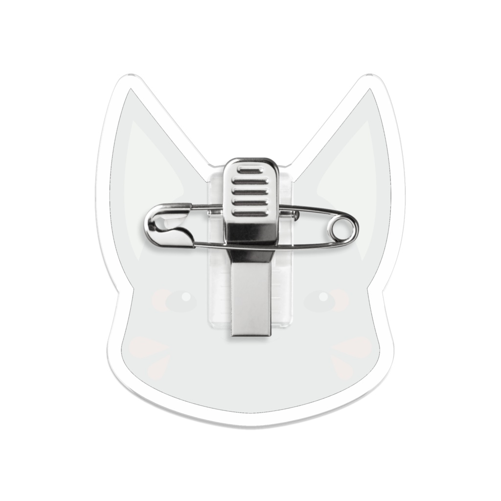 黒きつねちゃん アクリルバッジ