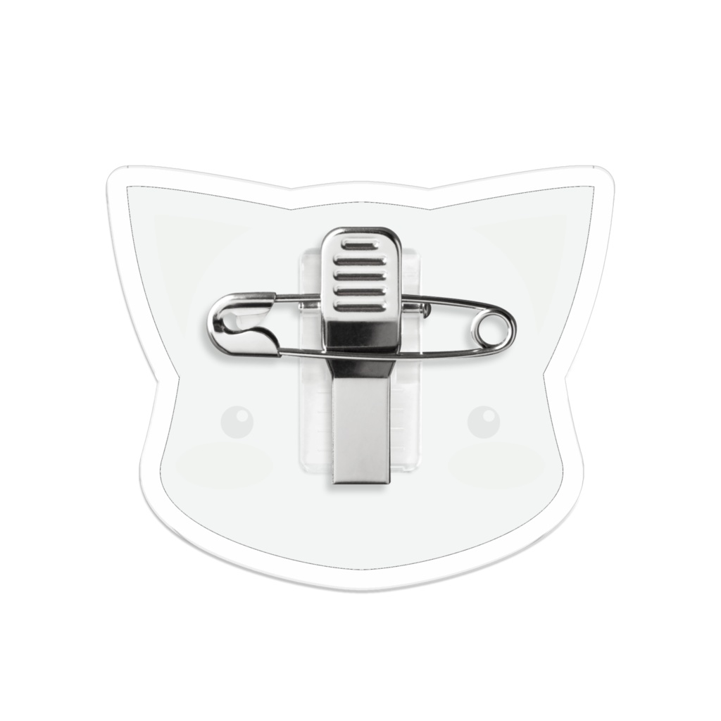 白猫ちゃん アクリルバッジ