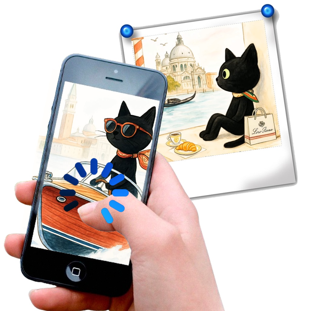 動画が再生されるアート制作