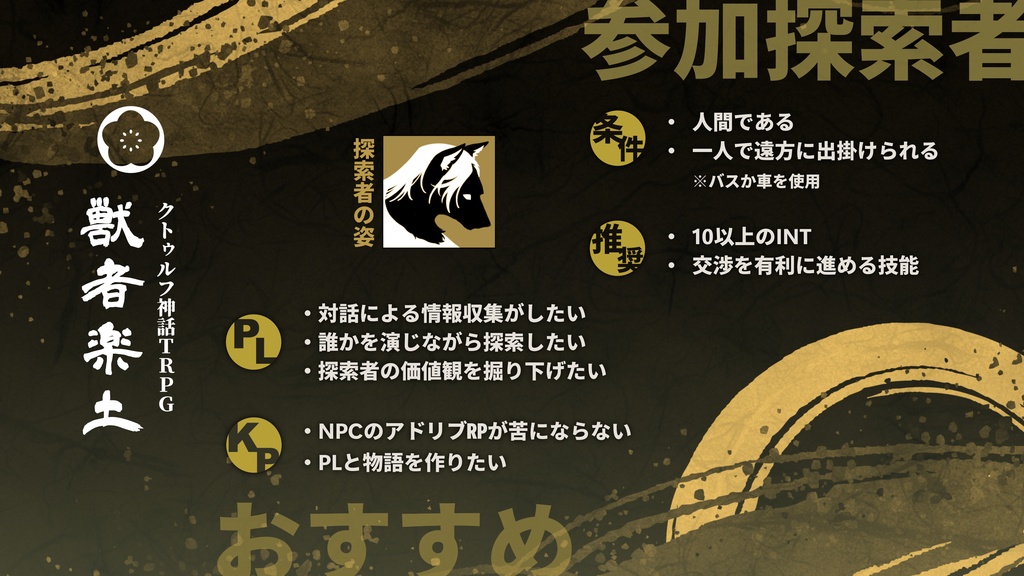 【CoC6th】獣者楽土【SPLL:E187475】