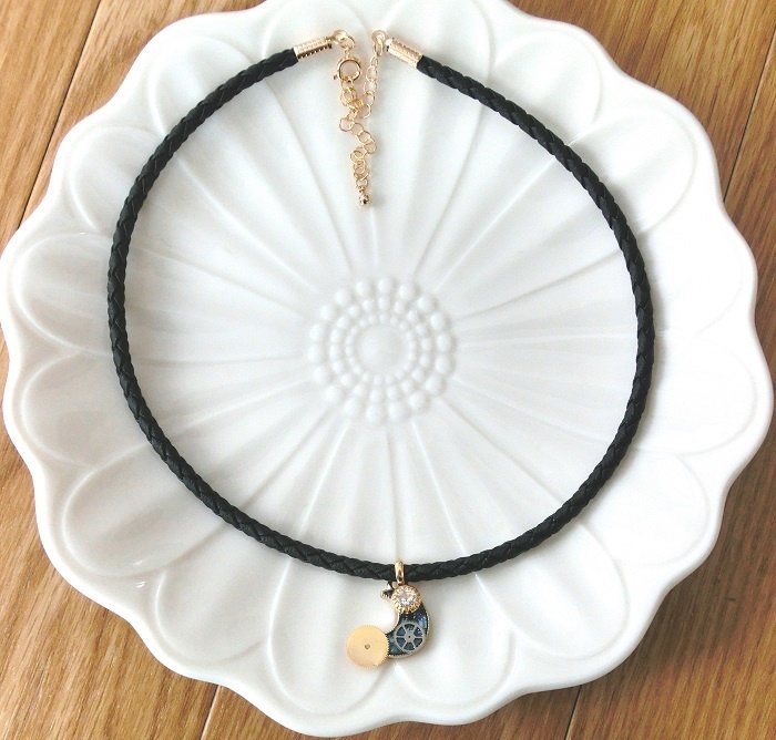 月と歯車のヴィンテージスワロフスキー チョーカー 一点もの