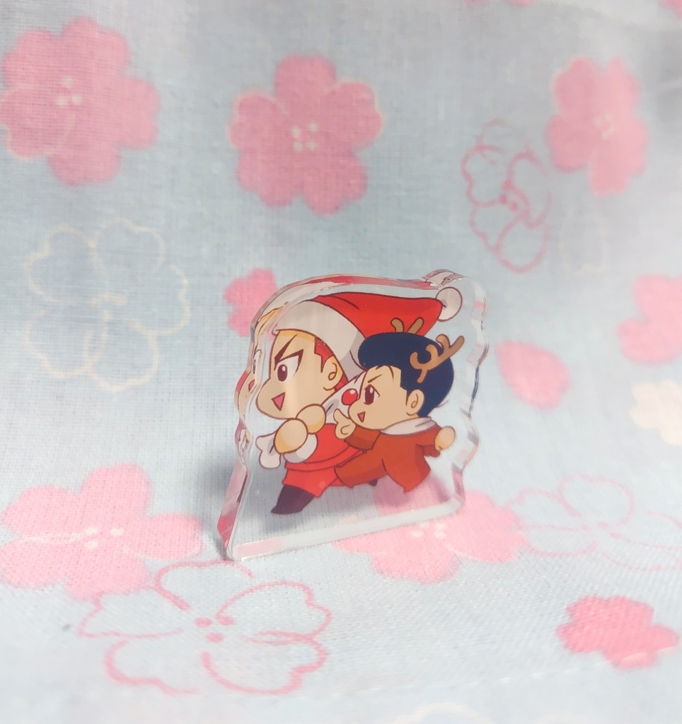 洋花クリスマスアクリルブロック