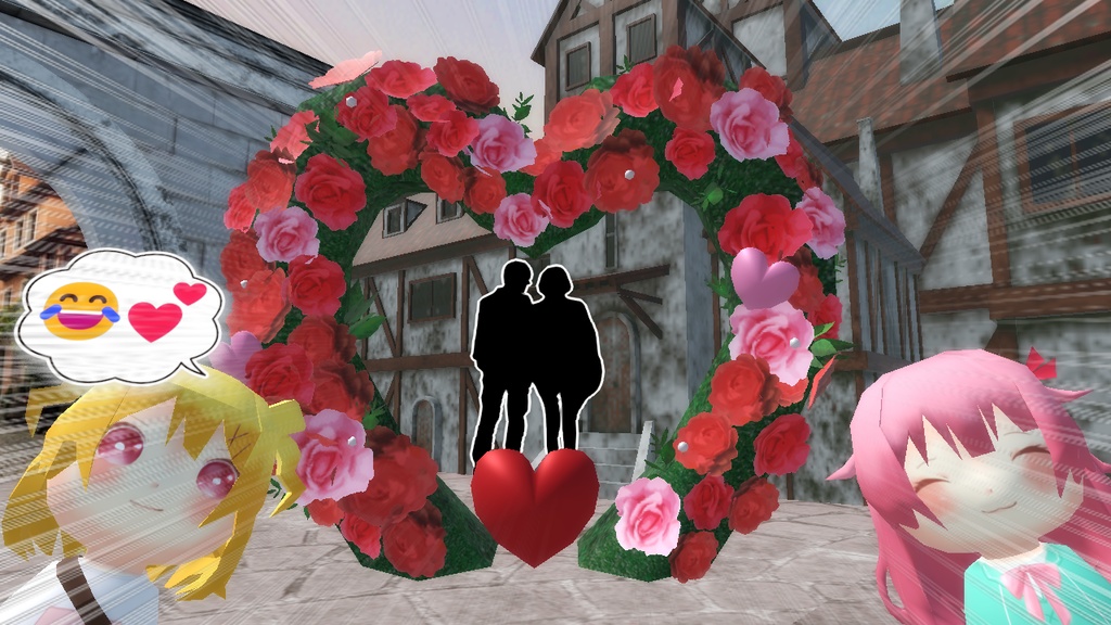 【VOiCE支援】3Dモデル「ハート型アーチ」