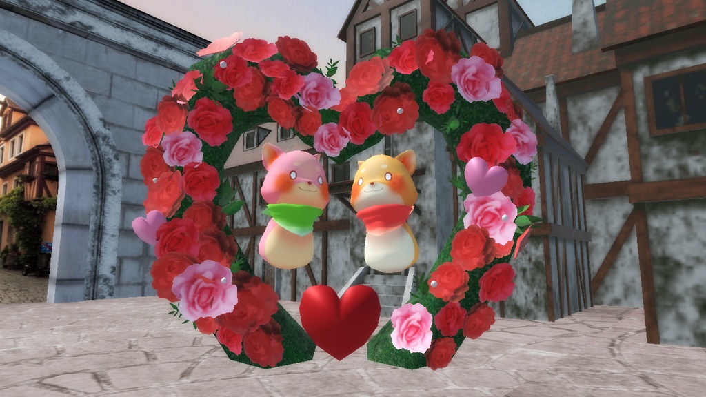 【VOiCE支援】3Dモデル「ハート型アーチ」