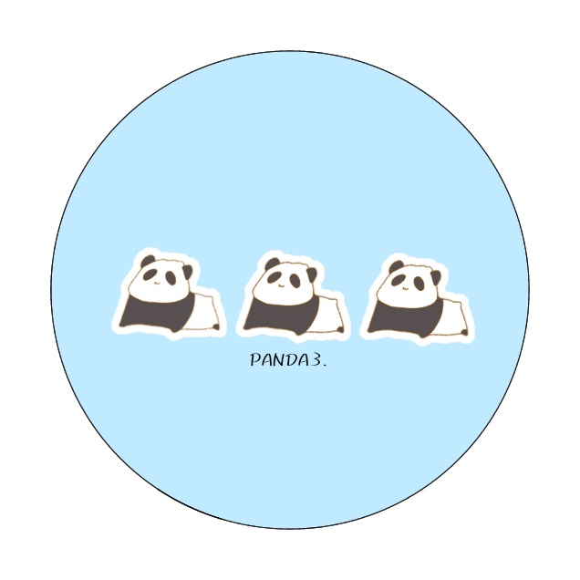 【一次創作】PANDA3 缶ミラー