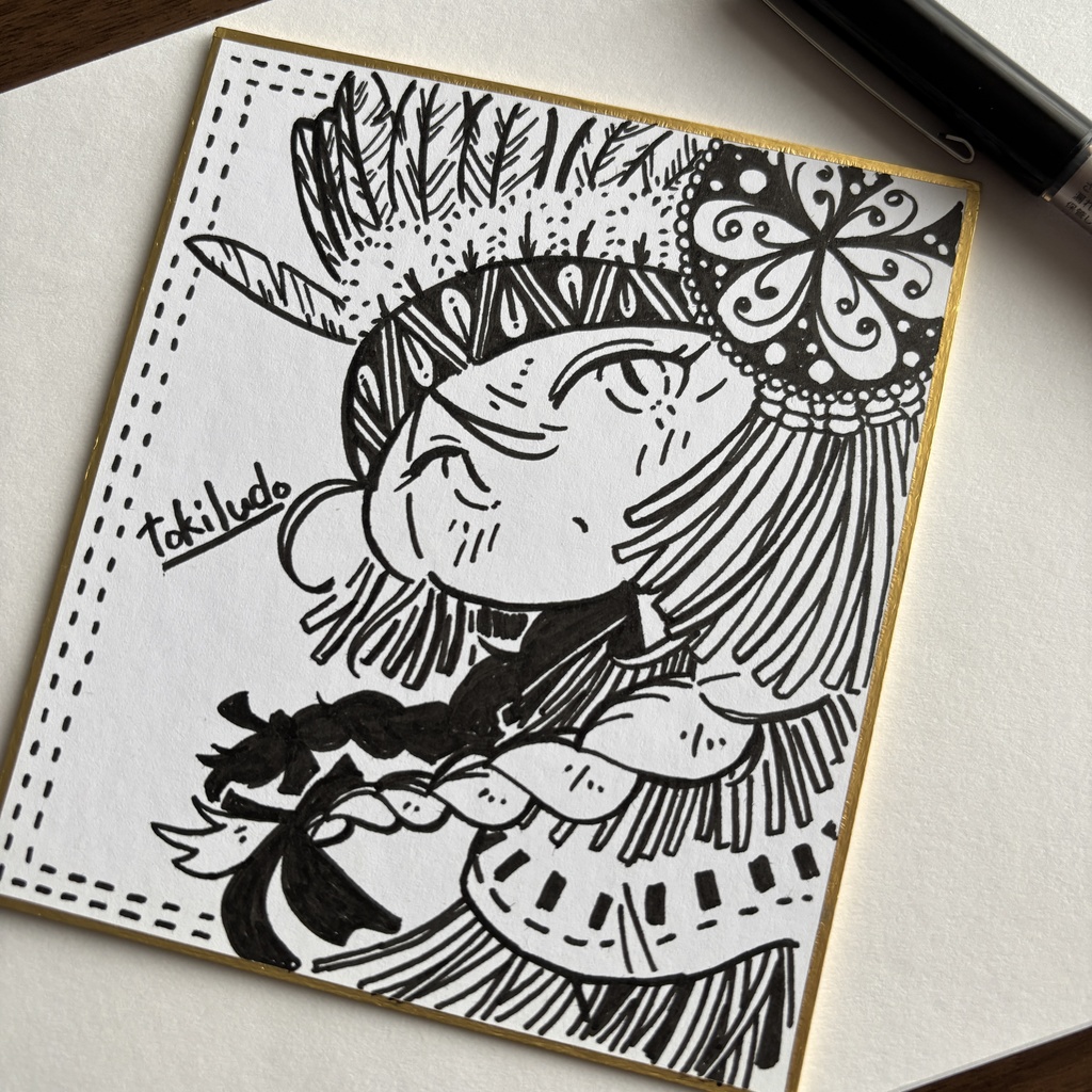 イラストミニ色紙