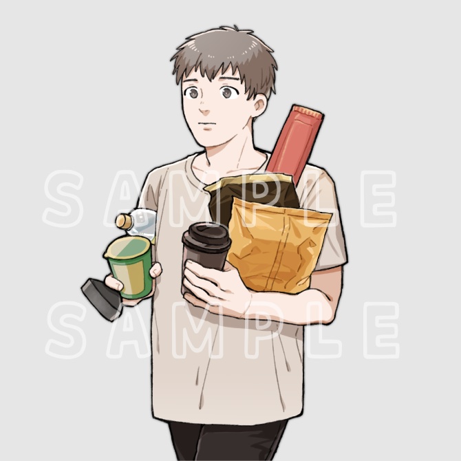 【無料/投げ銭】立ち絵素材:袋をもらわなかった人_青年