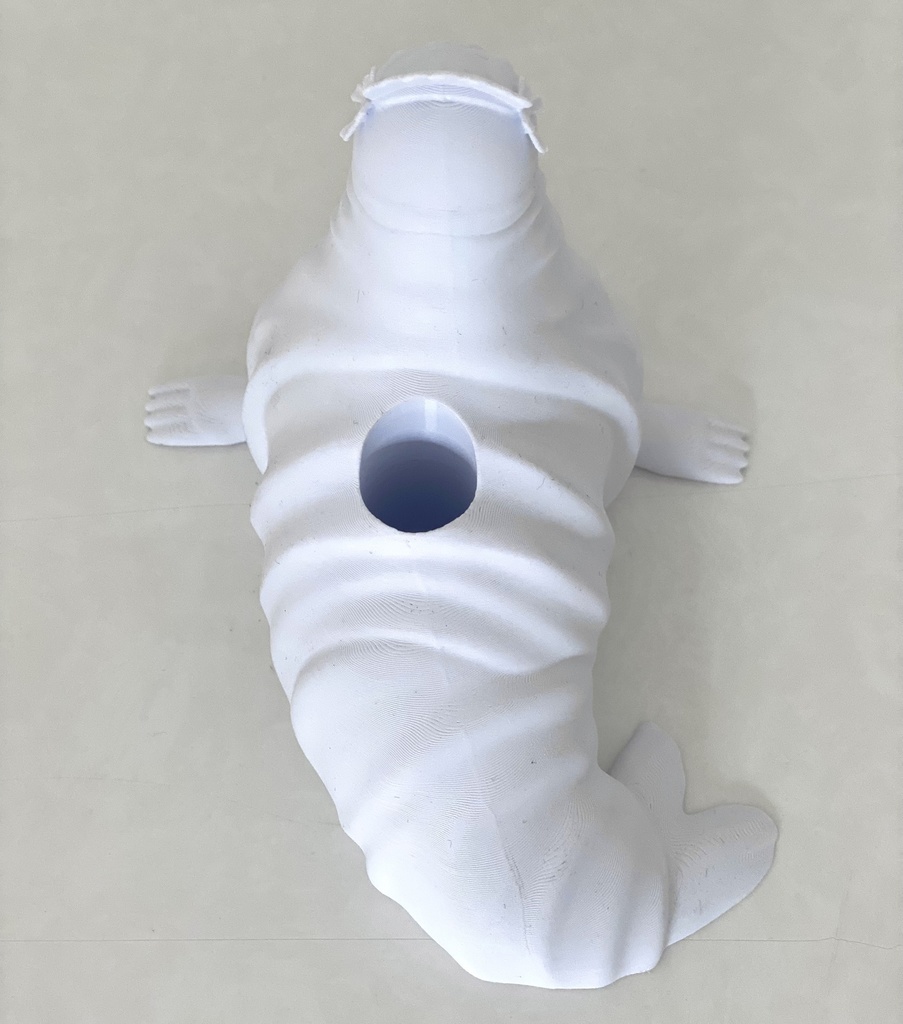 ヘッドドレスをつけたセイウチのマルチスタンド|3Dプリントデータ(STL)