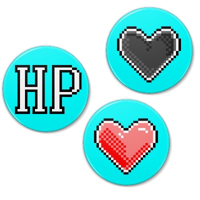 残りHP表示缶バッジ