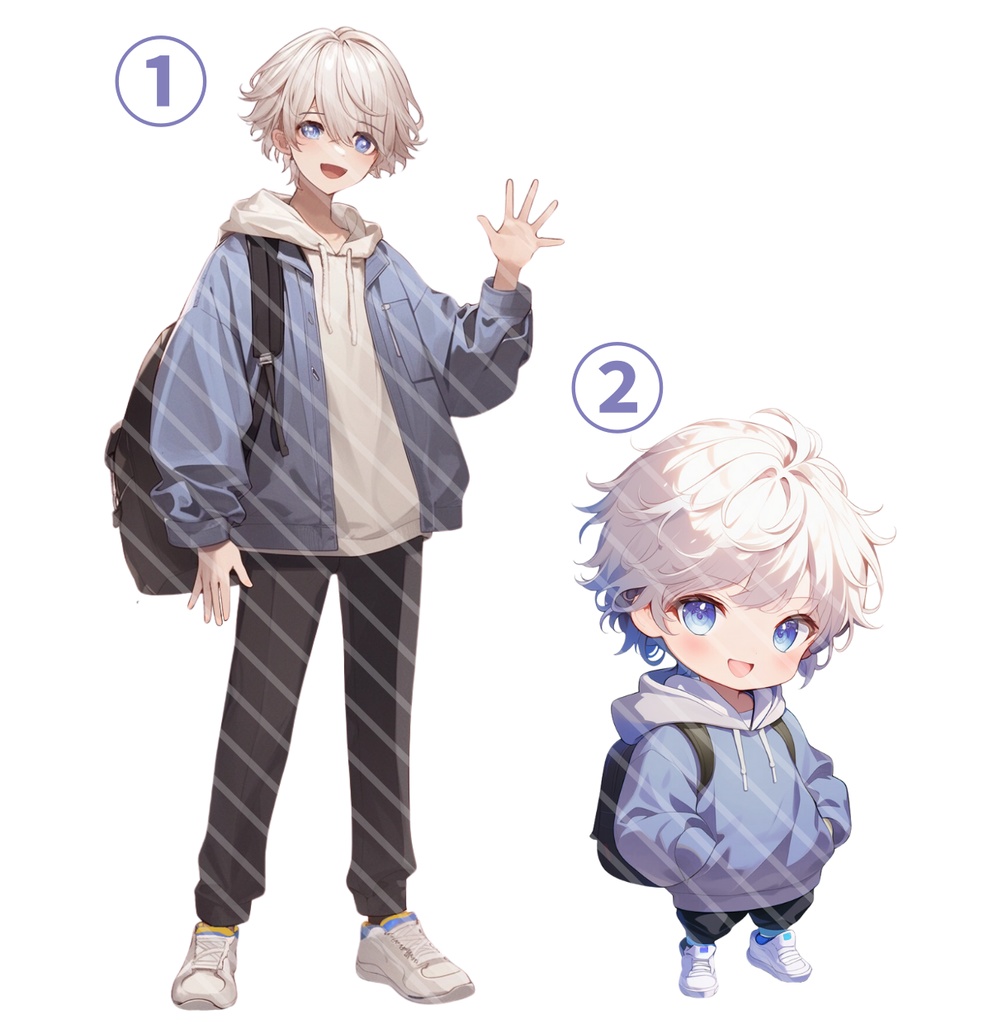 【完売】笑顔の可愛い男の子 IRIAM立ち絵・SDデビュー完全9点セット