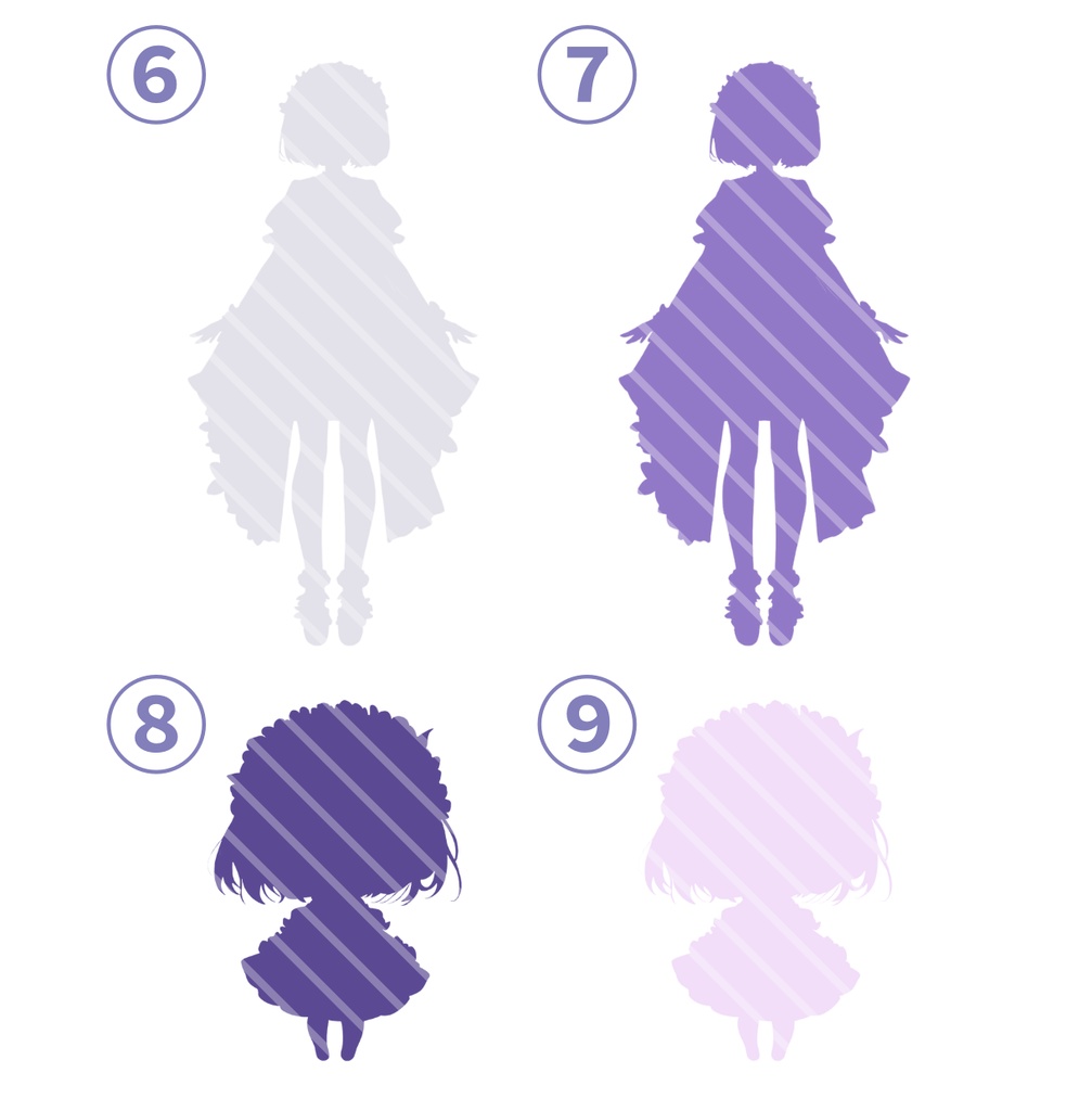 【完売】お花の似合う女の子 IRIAM立ち絵・SDデビュー完全9点セット