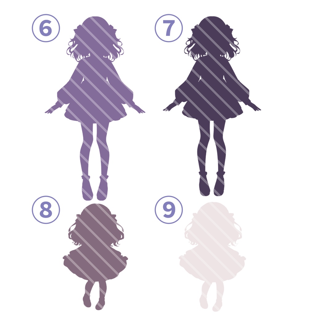 【完売】可愛いメイド風の女の子 IRIAM立ち絵・SDデビュー完全9点セット