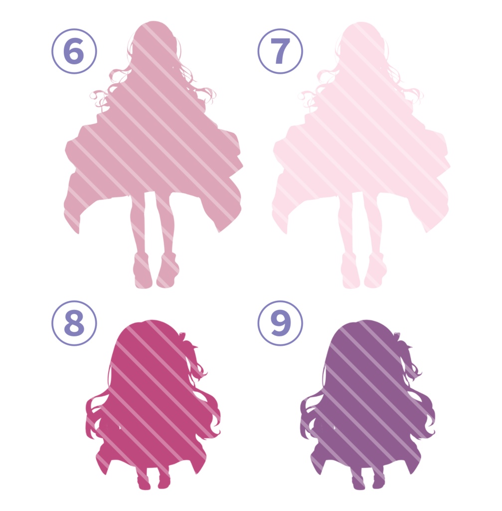 【完売】華麗な女の子 IRIAM立ち絵・SDデビュー完全9点セット