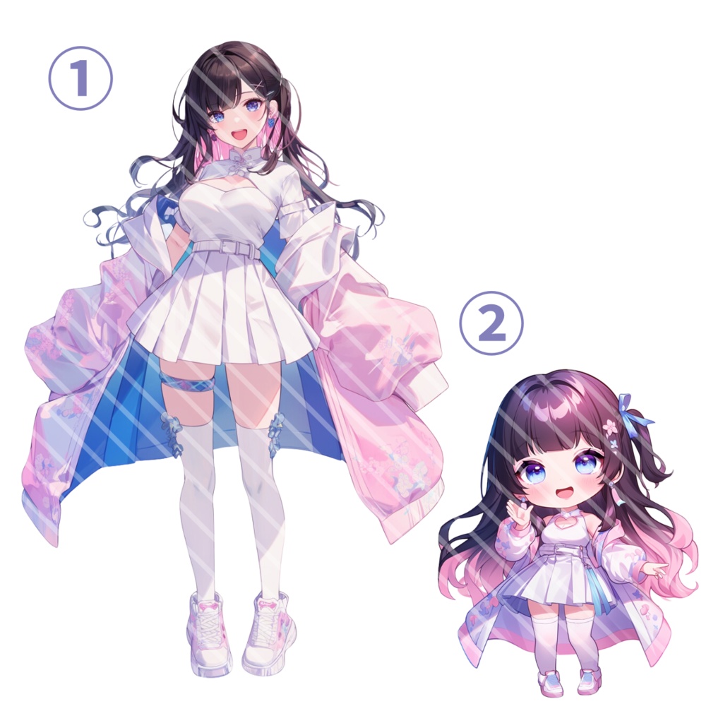 【完売】華麗な女の子 IRIAM立ち絵・SDデビュー完全9点セット