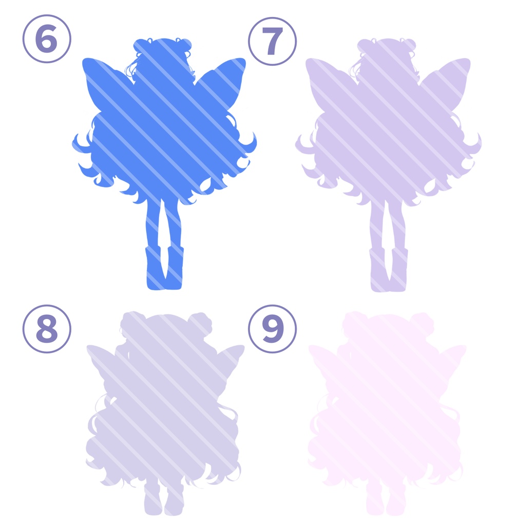 【完売】白い蝶を纏う女の子 IRIAM立ち絵・SDデビュー完全9点セット