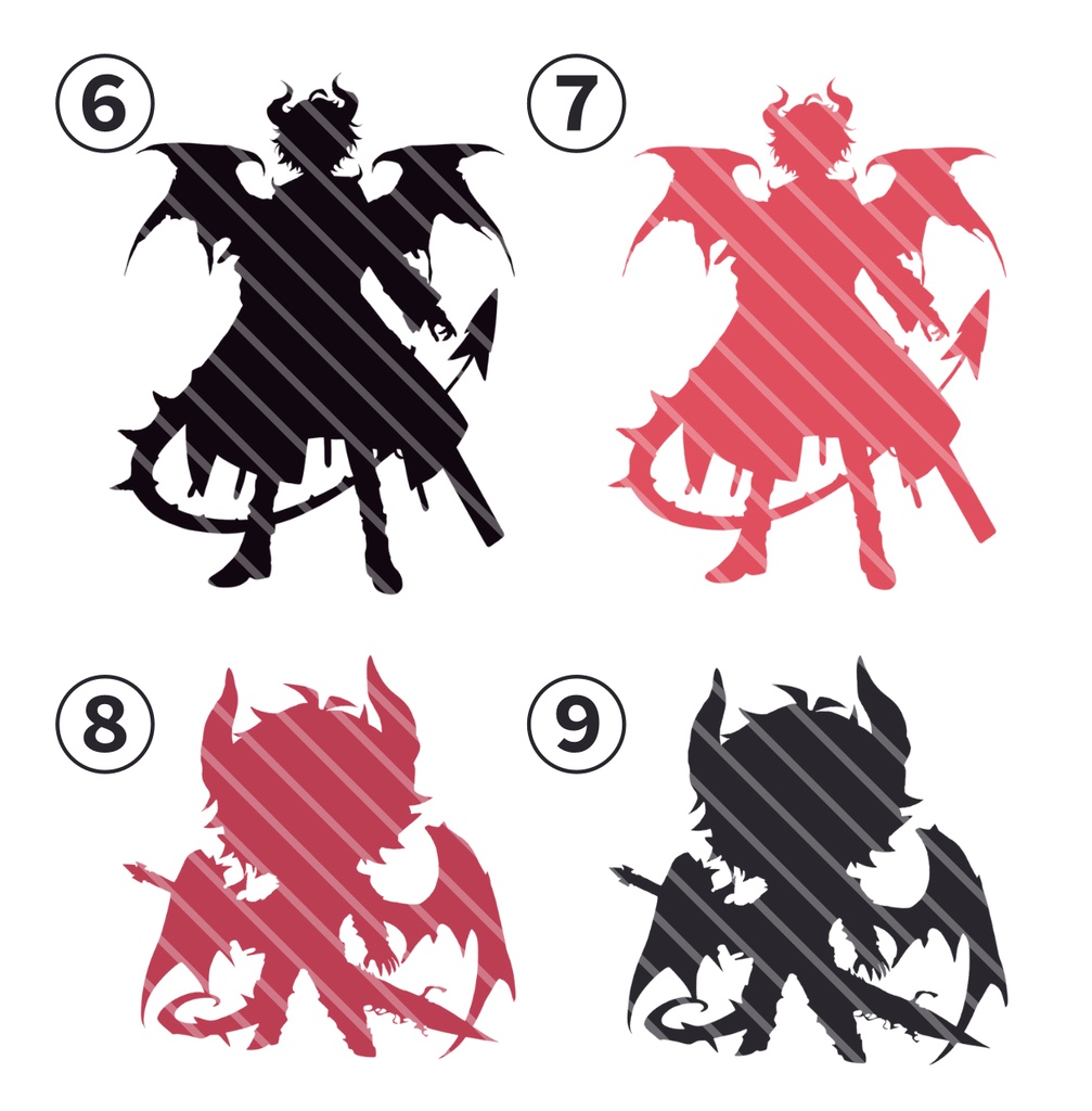 【完売】かっこいい悪魔のような男の子 IRIAM立ち絵・SDデビュー完全9点セット