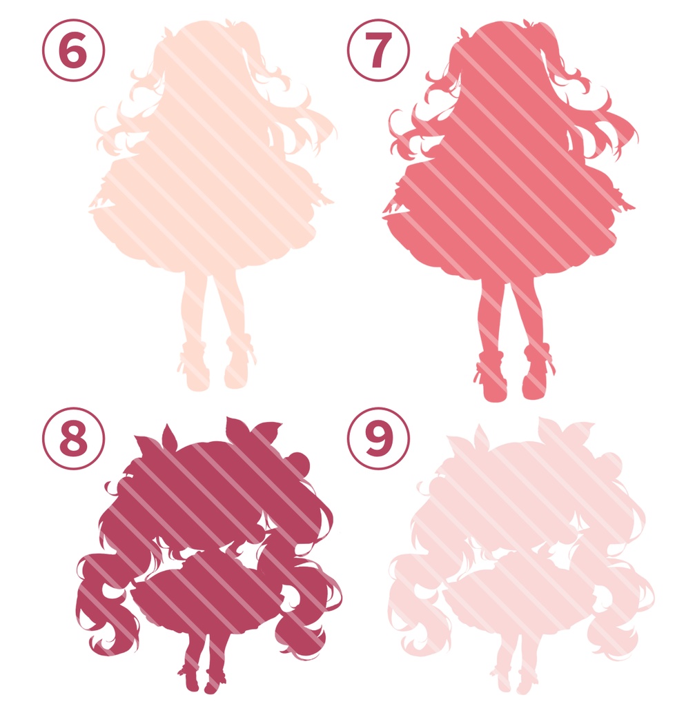 【完売】甘さの香る女の子 IRIAM立ち絵・SDデビュー完全9点セット