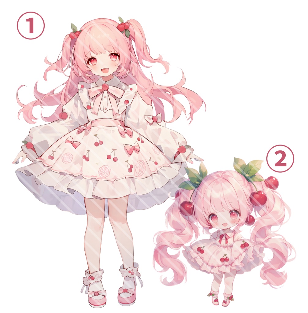 【完売】甘さの香る女の子 IRIAM立ち絵・SDデビュー完全9点セット