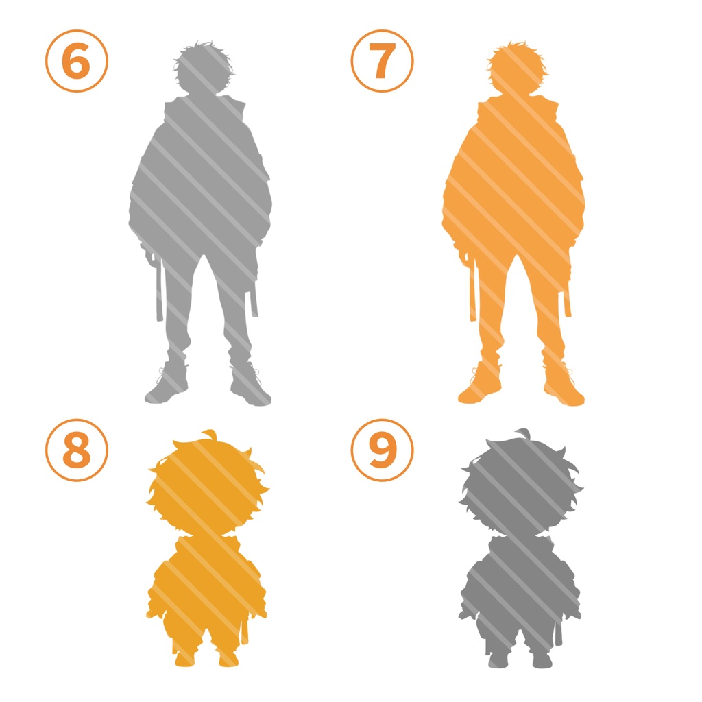 【完売】ダイナミックな男の子 IRIAM立ち絵・SDデビュー完全9点セット