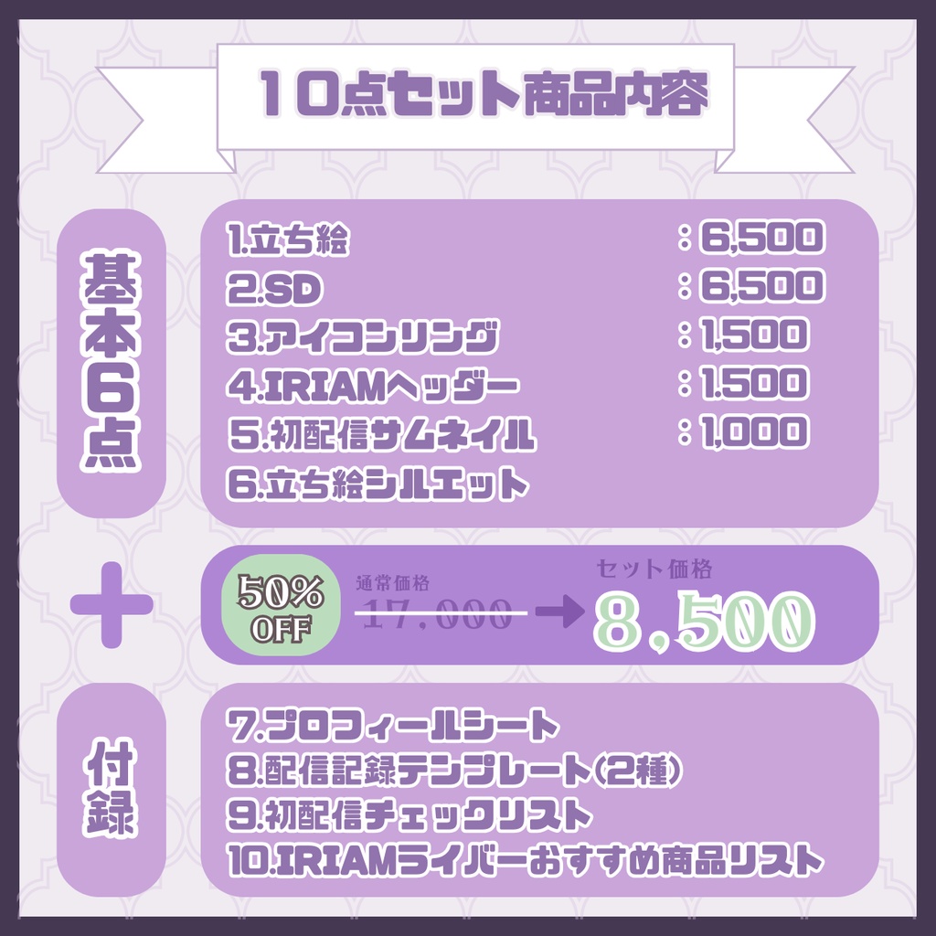 【IRIAM】一点限定! フワモコパーカーな女の子 立ち絵・SD含むデビュー豪華10点セット