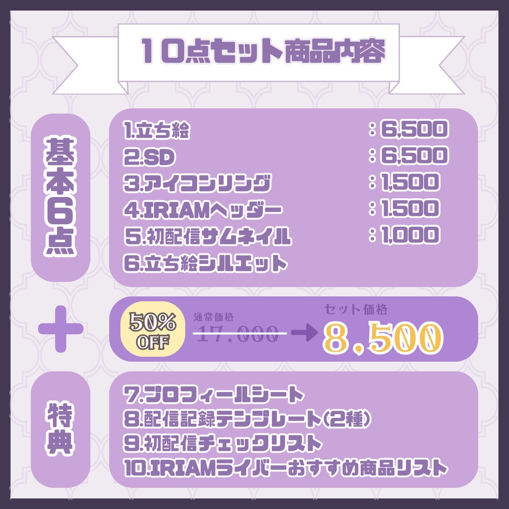 【IRIAM】一点限定! フワモコパーカーな女の子 立ち絵・SD含むデビュー豪華10点セット