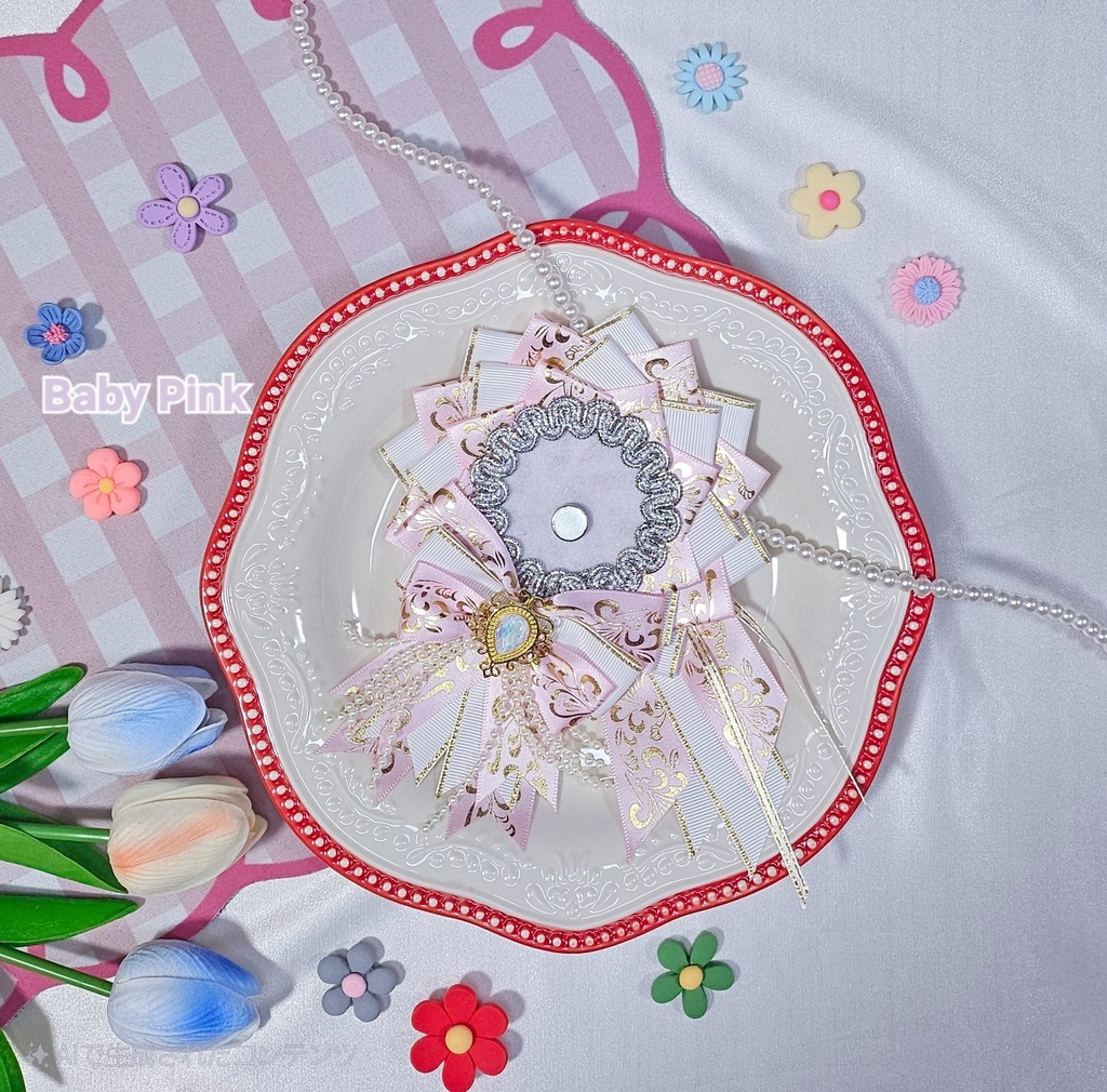 【ロゼット】ビジュー・ドゥー💎57~58mmサイズ対応