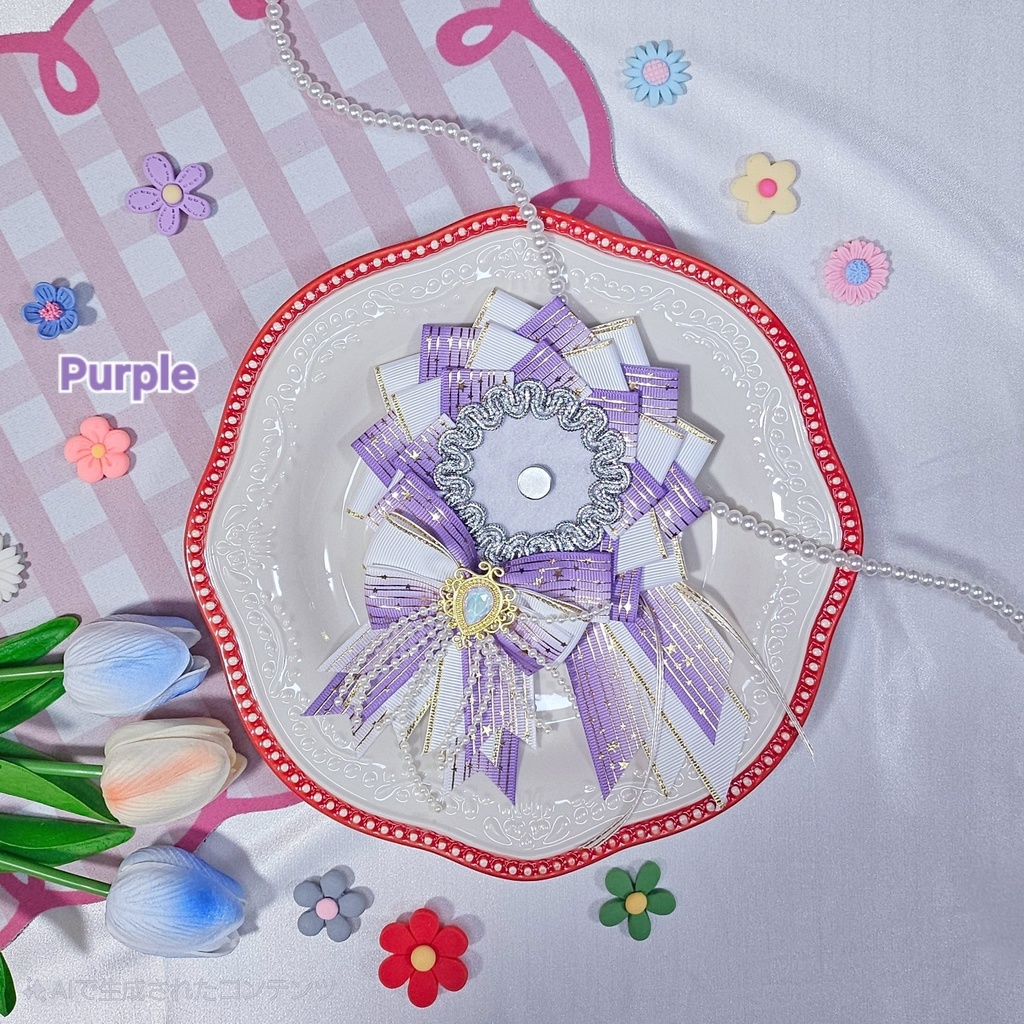 【ロゼット】ビジュー・ドゥー💎57~58mmサイズ対応