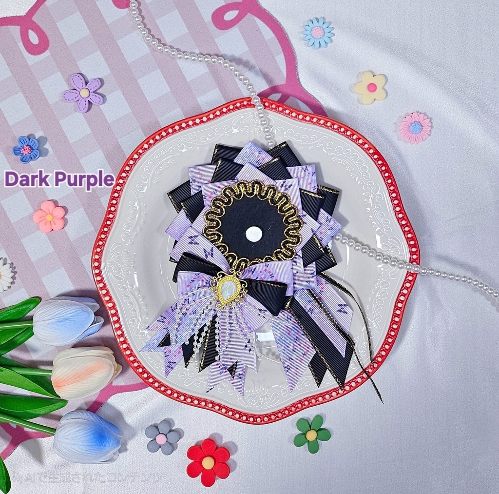 【ロゼット】ビジュー・ドゥー💎57~58mmサイズ対応