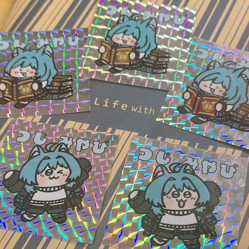 つじ みやび 1周年記念キラキラシール(全5種)