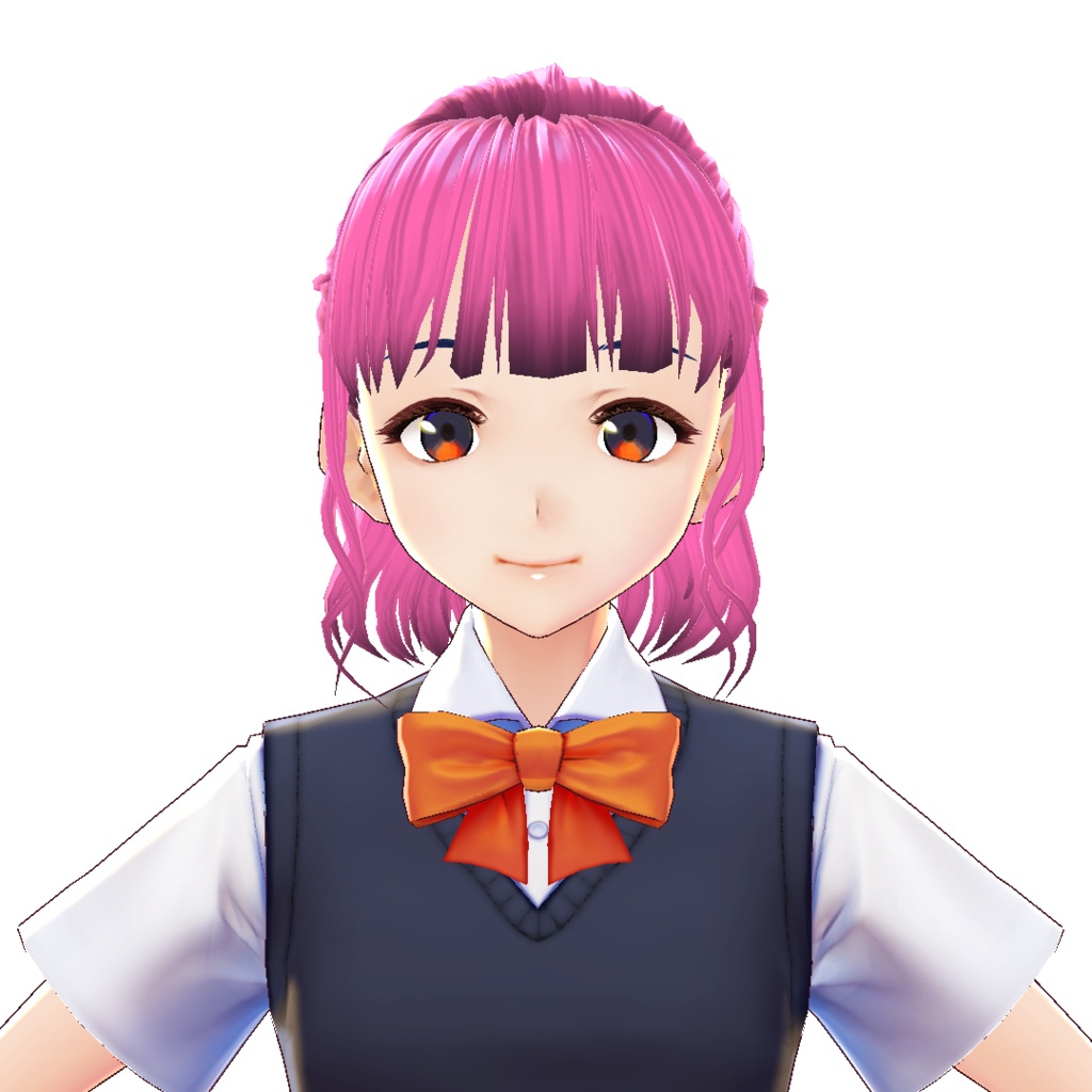 【VRoidヘアプリセット】ハーフアップ