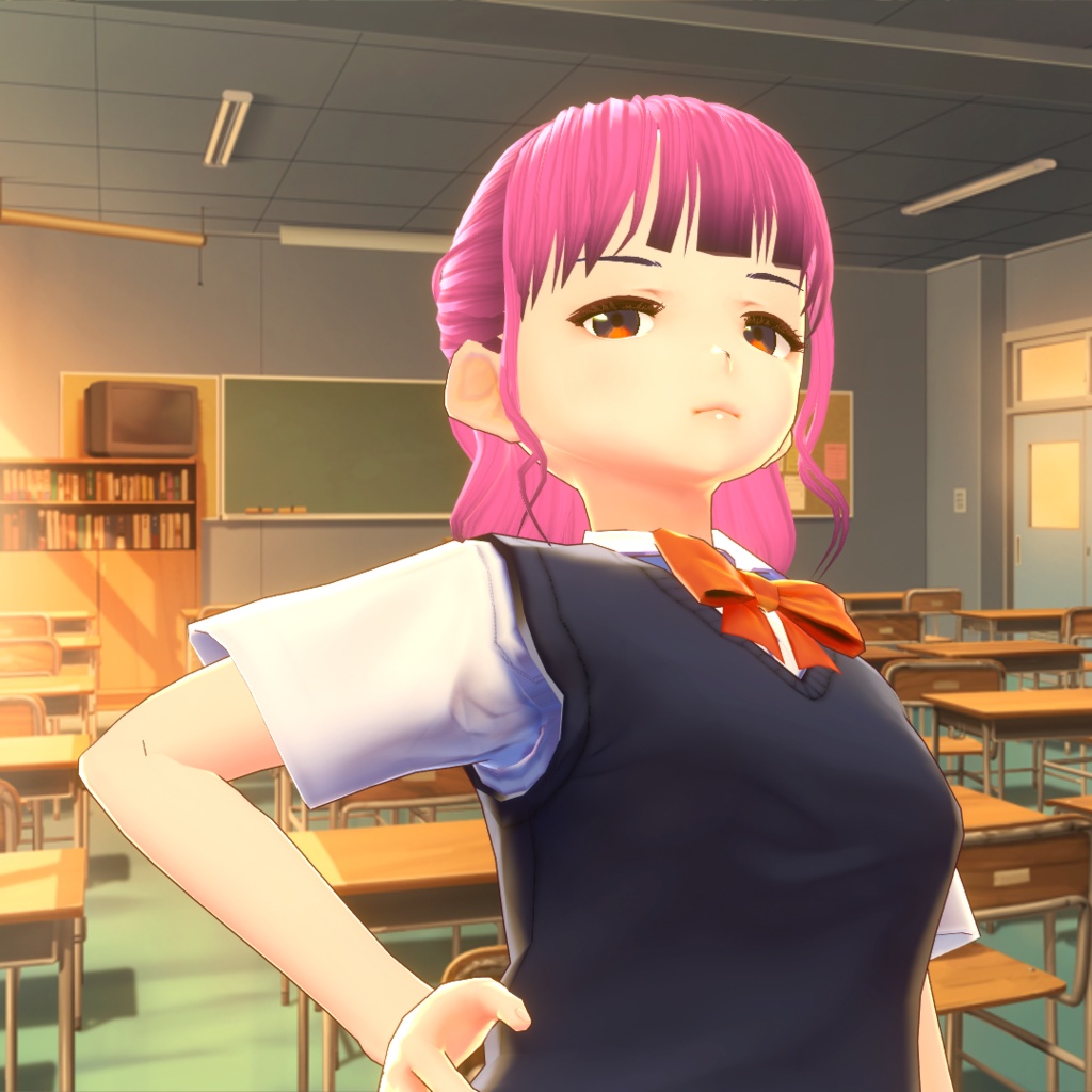 【VRoidヘアプリセット】ハーフアップ