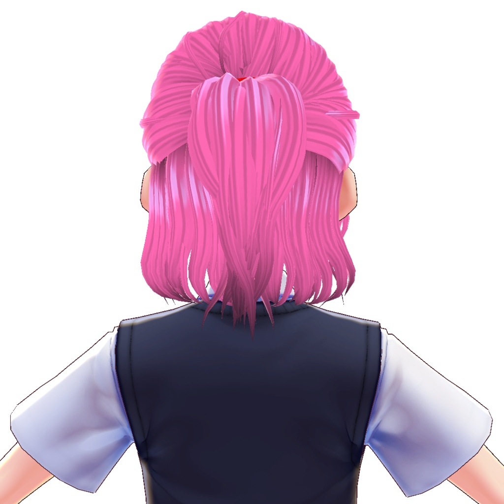 【VRoidヘアプリセット】ハーフアップ