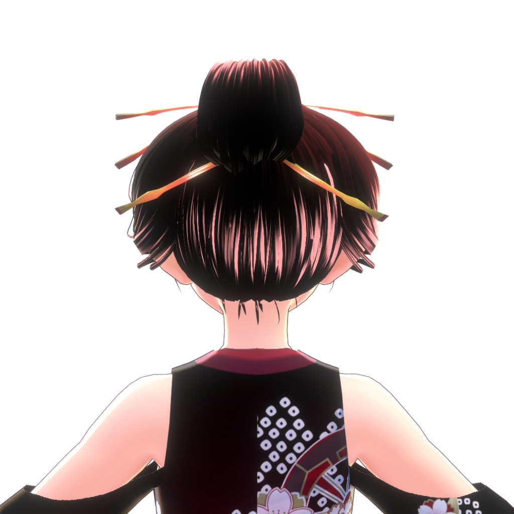 【VRoidヘアプリセット】日本髪_勝山髷