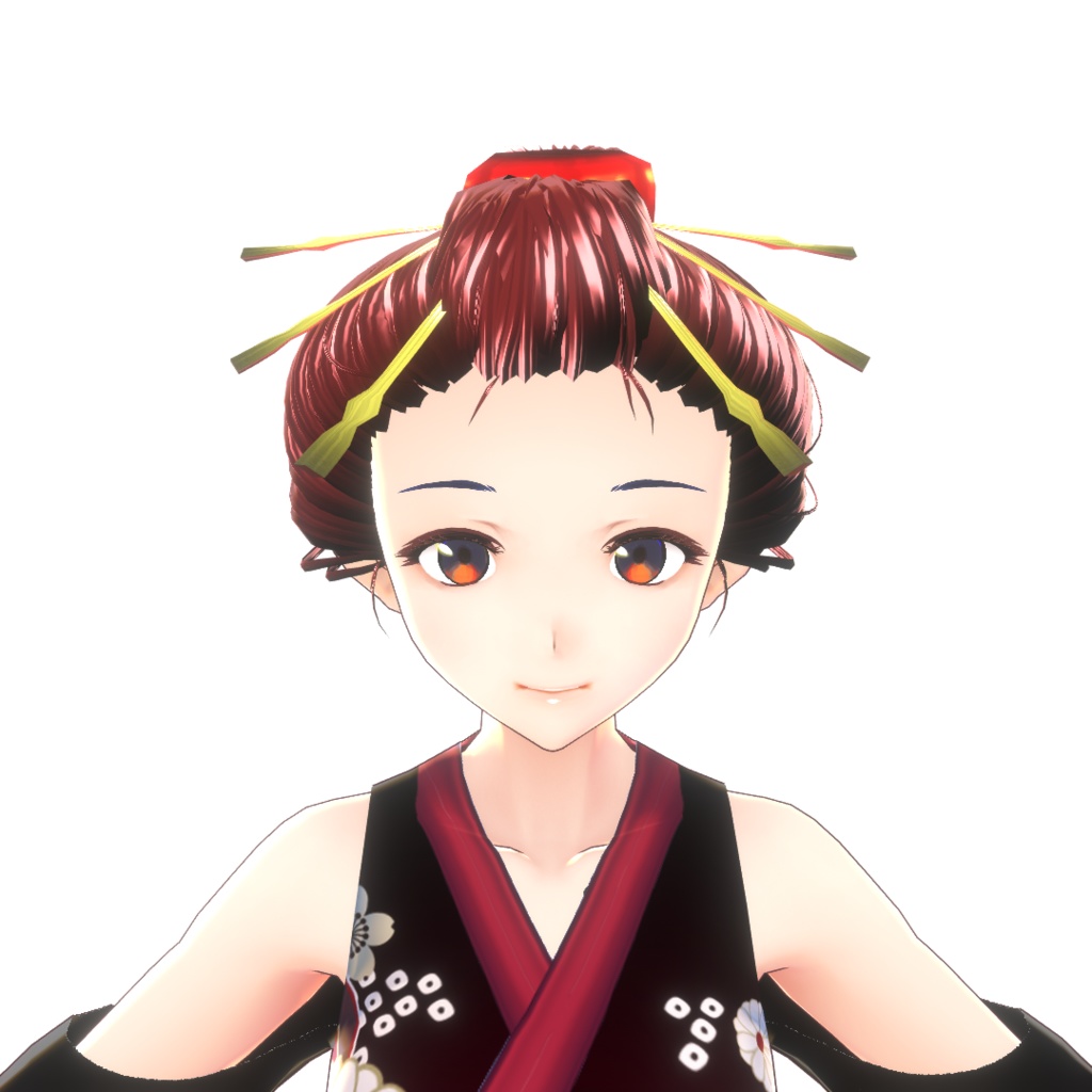 【VRoidヘアプリセット】日本髪_勝山髷