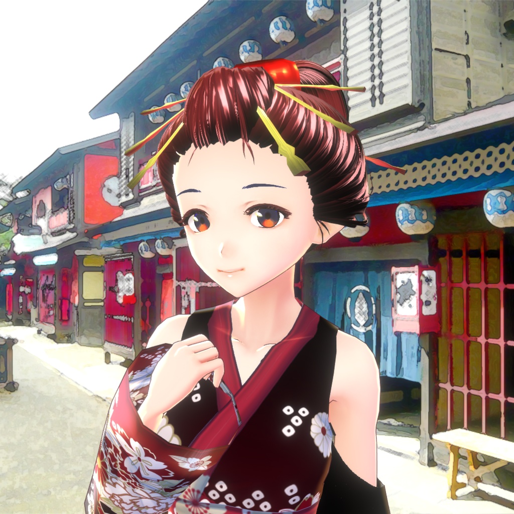 【VRoidヘアプリセット】日本髪_勝山髷