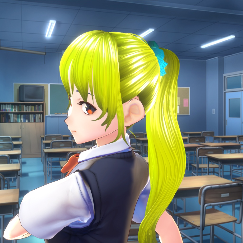 【VRoidヘアプリセット】ポニーテール