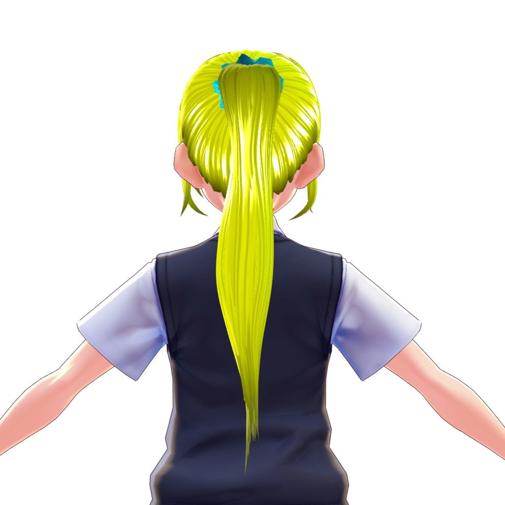【VRoidヘアプリセット】ポニーテール