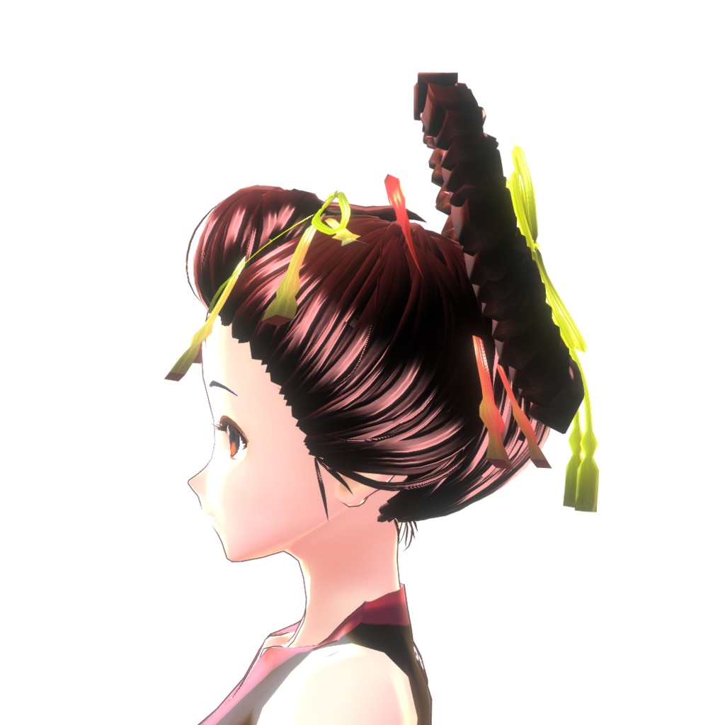 【VRoidヘアプリセット】日本髪_横兵庫