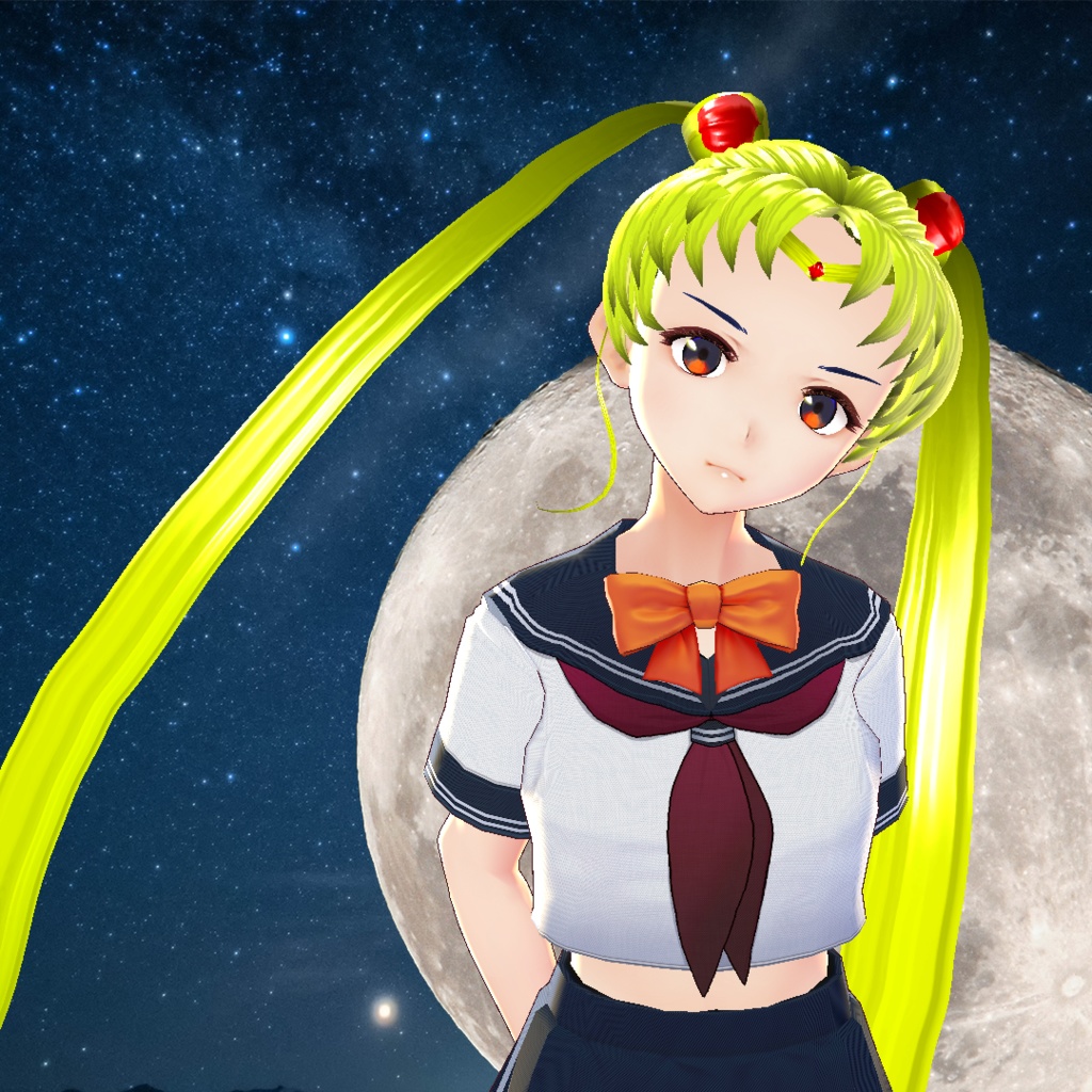 【VRoidヘアプリセット】アニメ-水兵月