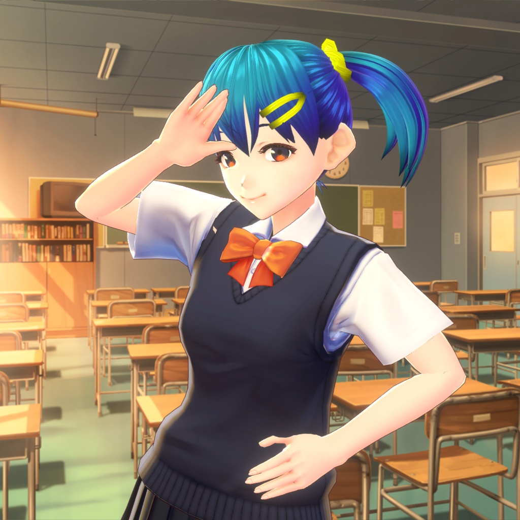 【VRoidヘアプリセット】ツインテール