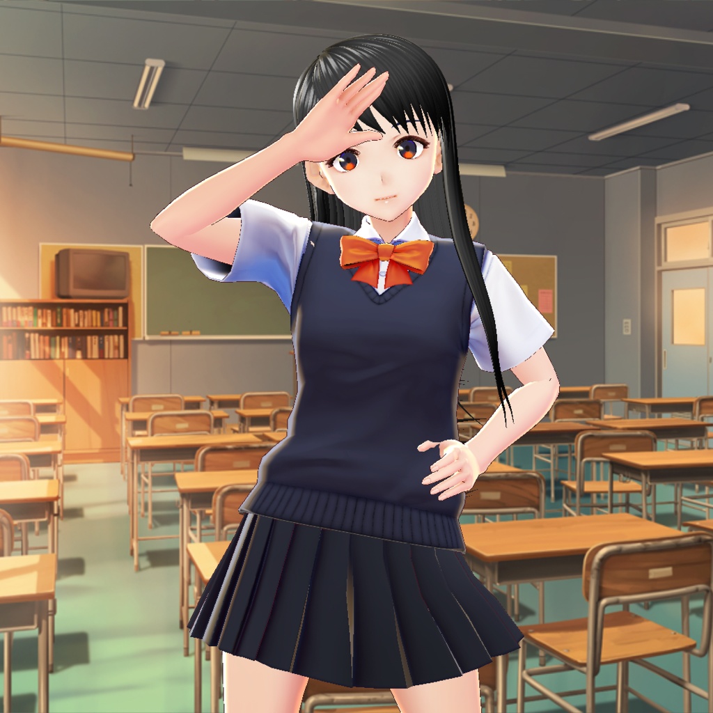 【VRoidヘアプリセット】ロングヘアー