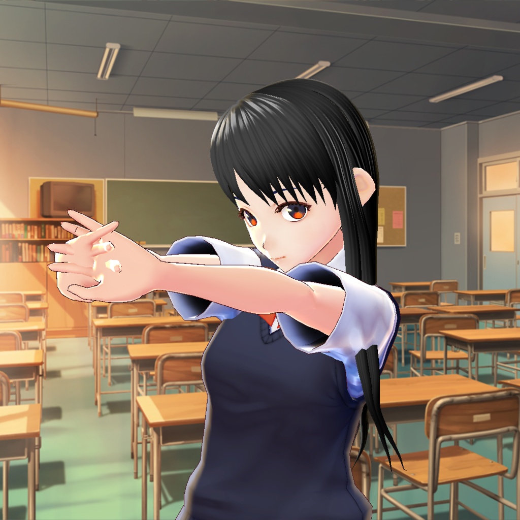 【VRoidヘアプリセット】ロングヘアー