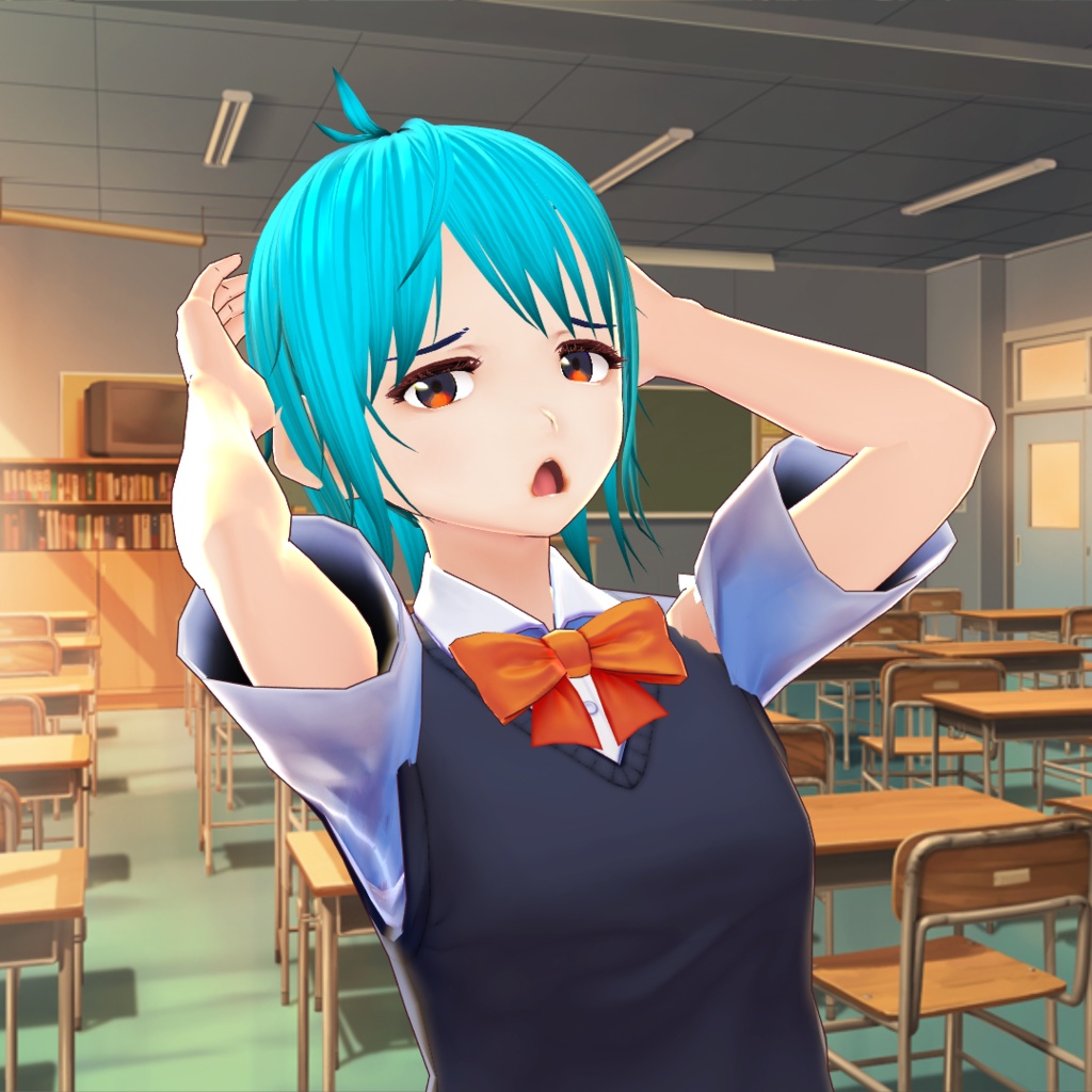 【VRoidヘアプリセット】外ハネ_ショートヘアー