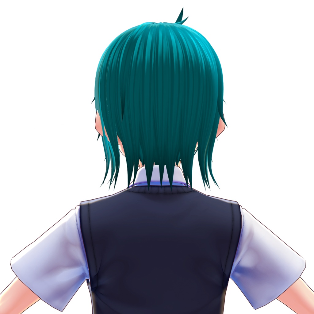 【VRoidヘアプリセット】外ハネ_ショートヘアー