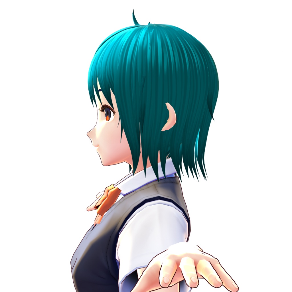 【VRoidヘアプリセット】外ハネ_ショートヘアー