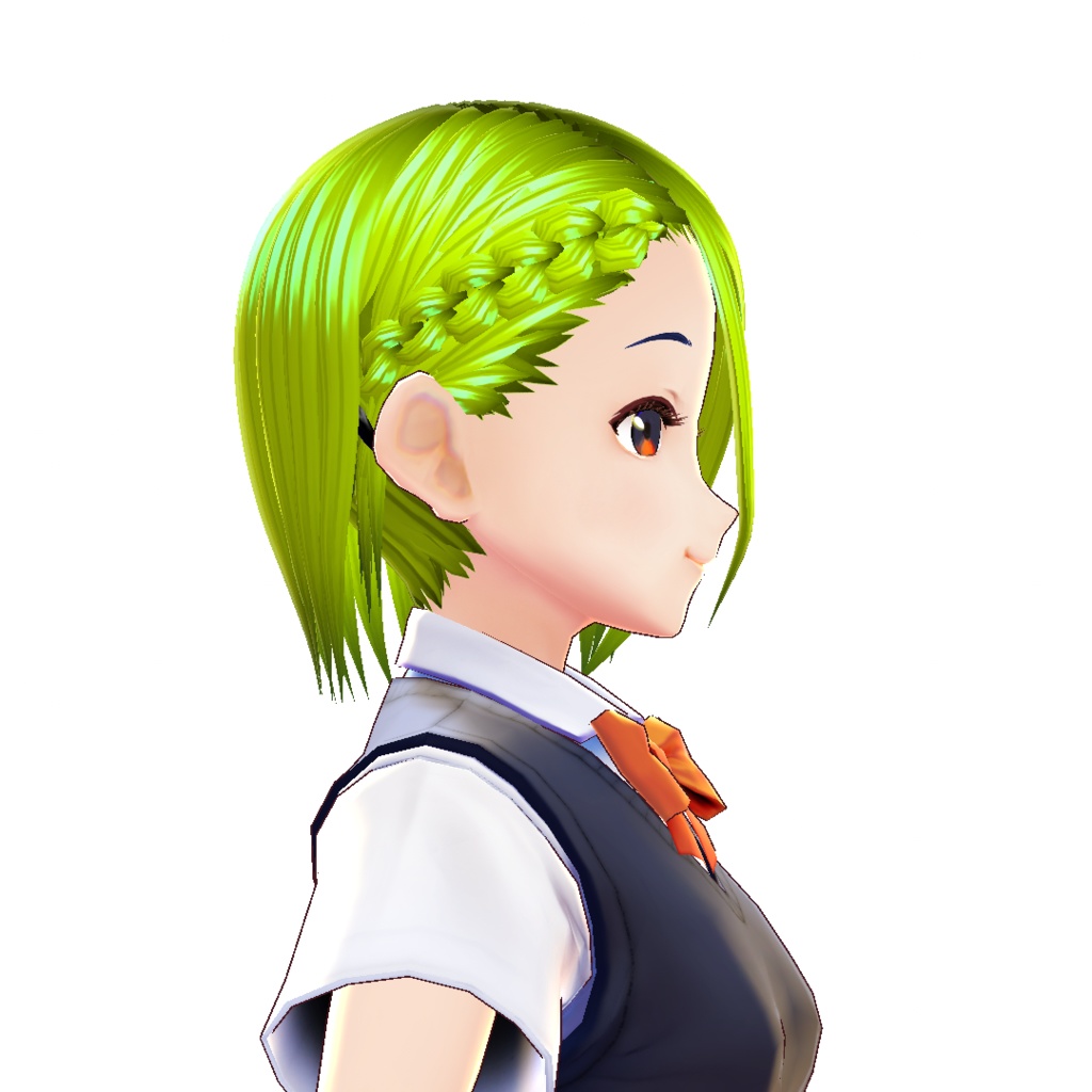 【VRoidヘアプリセット】ショート_編み込み
