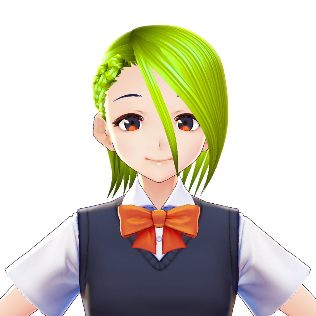 【VRoidヘアプリセット】ショート_編み込み