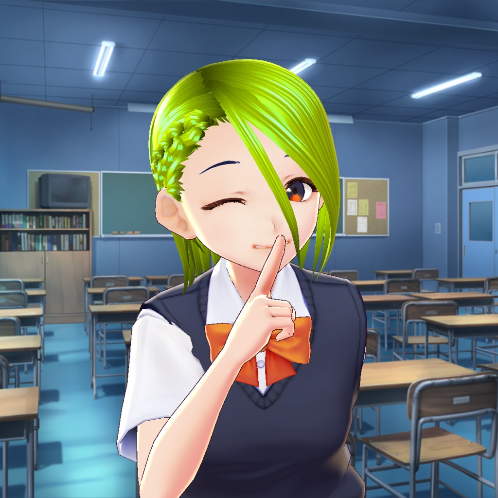 【VRoidヘアプリセット】ショート_編み込み