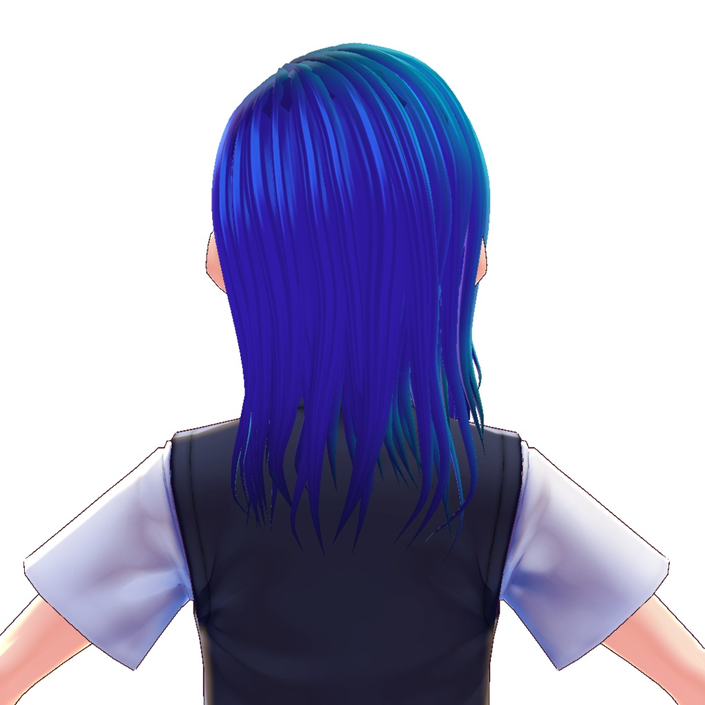 【VRoidヘアプリセット】ワンレングス - 耳かけVer